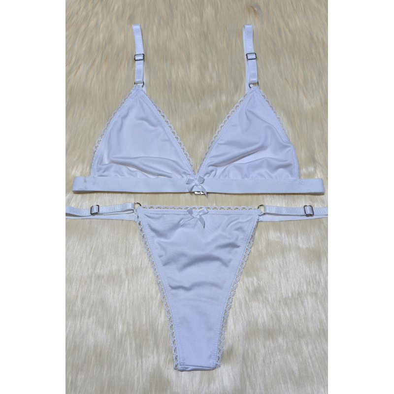 Conjunto de seda Fría Blanco
