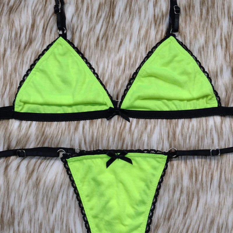 Conjunto de Algodón Amarillo Flúo