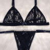 Conjunto de Encaje Flor Negra