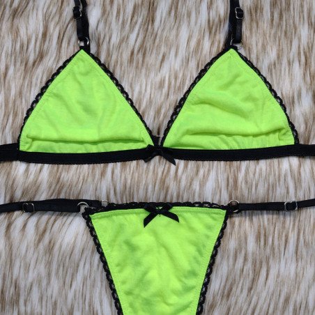 Conjunto de Algodón Amarillo Flúo