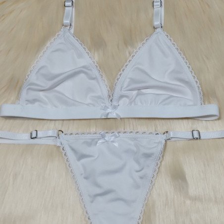 Conjunto de seda Fría Blanco