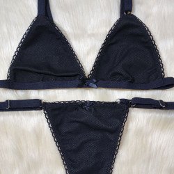 Conjunto de Microfibra Jean Negro