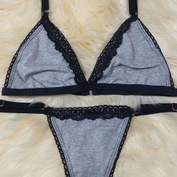 Conjunto de Algodón París Gris