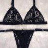 Conjunto de Encaje Flor Negra
