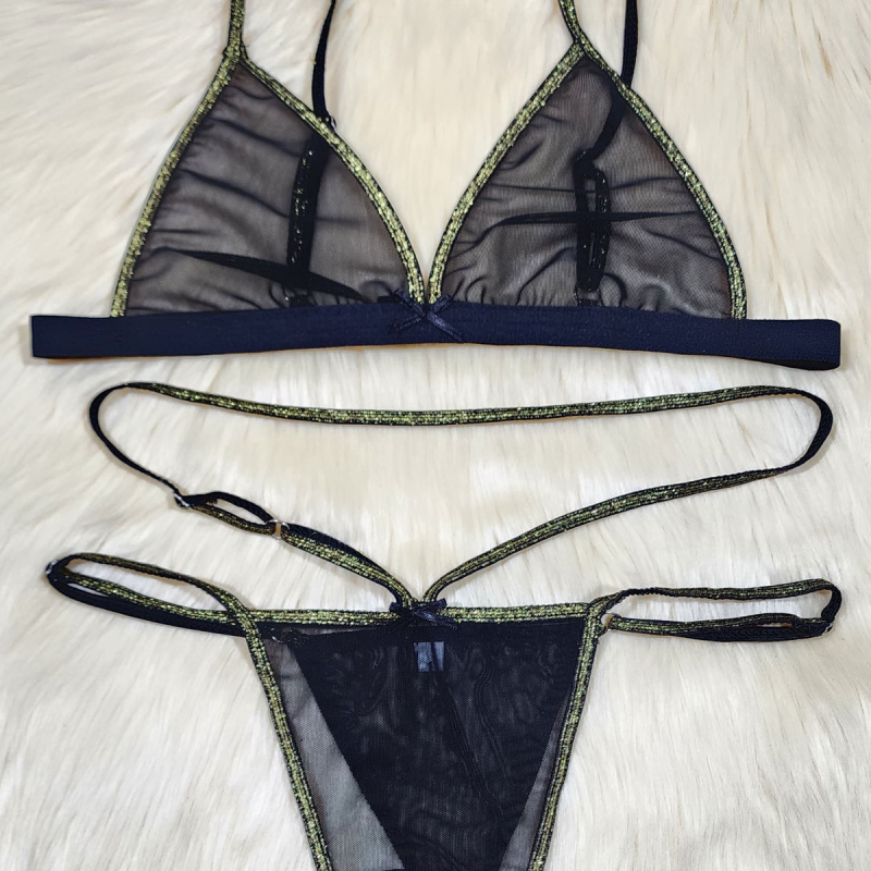 Conjunto de Microtul Negro Golden