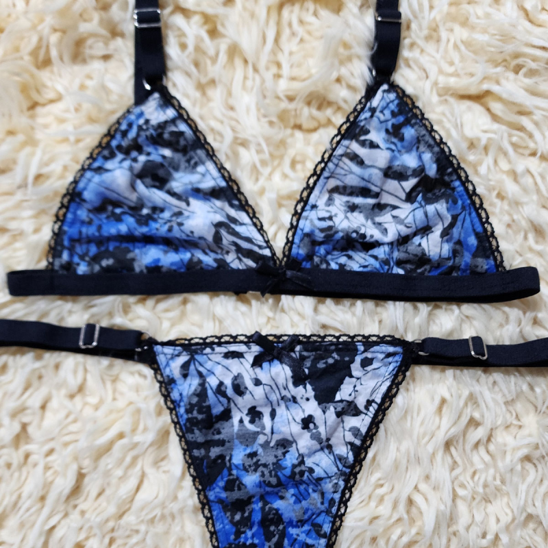 Conjunto Gasa de Algodón Azul