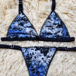 Conjunto Gasa de Algodón Azul