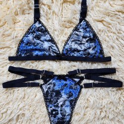 Conjunto Gasa de Algodón Azul